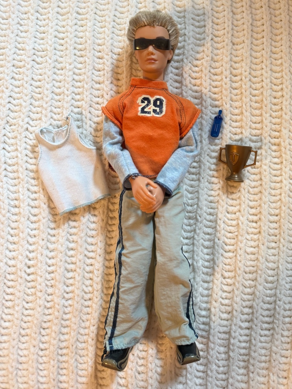 Collectible "My Scene" Barbie Hudson Boy Doll, Soccer Outfit 2003, Accessories